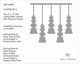 ILKE CLEAR GLASS FLUTED PENDANT LAMP