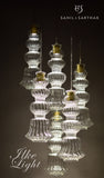 ILKE CLEAR GLASS FLUTED PENDANT LAMP