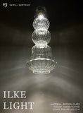 ILKE CLEAR GLASS FLUTED PENDANT LAMP