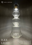 ILKE CLEAR GLASS FLUTED PENDANT LAMP
