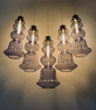 ILKE BLUE & GREY PENDANT LAMP GLASS