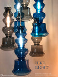ILKE BLUE & GREY PENDANT LAMP GLASS