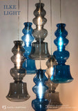 ILKE BLUE & GREY PENDANT LAMP GLASS