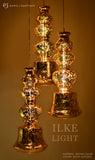 ILKE GOLD ANTIQUE PENDANT LAMP GLASS