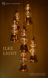 ILKE GOLD ANTIQUE PENDANT LAMP GLASS