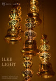 ILKE GOLD ANTIQUE PENDANT LAMP GLASS