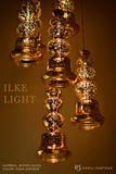 ILKE GOLD ANTIQUE PENDANT LAMP GLASS
