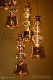 ILKE GOLD ANTIQUE PENDANT LAMP GLASS