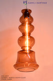 ILKE GOLD & AMBER PENDANT LAMP GLASS