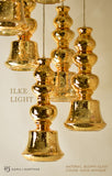 ILKE GOLD ANTIQUE PENDANT LAMP GLASS
