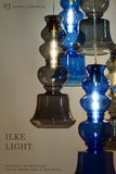 ILKE BLUE & GREY PENDANT LAMP GLASS