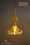 NILAVILAKKU PENDANT LAMP "Gold Antique Glass"