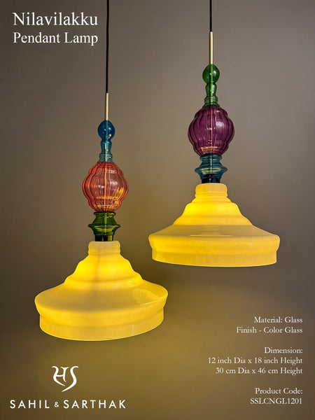 NILAVILAKKU PENDANT LAMPS - Color Glass