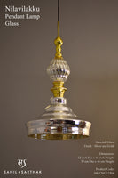 NILAVILAKKU PENDANT LAMP "Silver & Gold Glass"