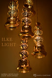 ILKE GOLD ANTIQUE PENDANT LAMP GLASS